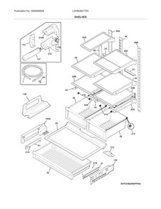 Shelves Diagram and Parts List for LGHB2867TD0  Frigidaire Refrigerator