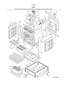 Body Diagram and Parts List for 79042531315  Kenmore Range