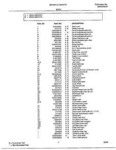 Body Page 2 Diagram and Parts List for 284447A  Frigidaire Range