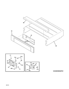Control Panel Diagram and Parts List for E30EW8CGPS7  Electrolux Wall Oven