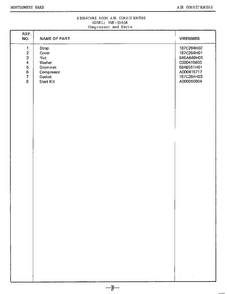 Compressor Page 2 Diagram and Parts List for 5565B  Frigidaire Air Conditioner