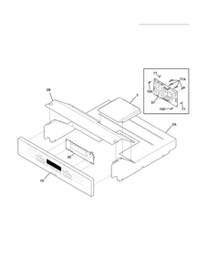 Control Panel Diagram and Parts List for FFET3025LWB  Frigidaire Wall Oven