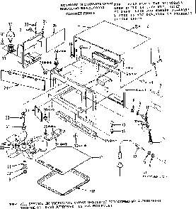 Cabinet Parts Diagram and Parts List for 5649968013  Kenmore Microwave