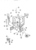 TUB & FRAME Diagram and Parts List for SU24P3WTLA  Gibson Dishwasher