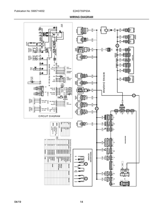 Wiring Diagram Diagram and Parts List for E24ID75SPS3A  Frigidaire Dishwasher