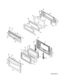 Doors Diagram and Parts List for FGGF304DPFB  Frigidaire Range
