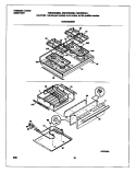 TOP / DRAWER Diagram and Parts List for FGF376CETJ  Frigidaire Range