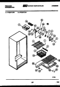 SHELVES AND SUPPORTS Diagram and Parts List for FPCE21TILW1  Frigidaire Refrigerator