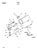 BURNER Diagram and Parts List for FDG8971EW1  Frigidaire Dryer