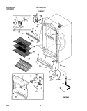 CABINET Diagram and Parts List for FFU14FC4CW1  Frigidaire Freezer
