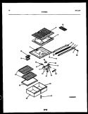 SHELVES AND SUPPORTS Diagram and Parts List for RT163SCW1  Frigidaire Refrigerator