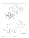 TOP/DRAWER Diagram and Parts List for CFEF272DS7  Frigidaire Range
