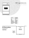 COVER Diagram and Parts List for FGB24S5ASD  Frigidaire Wall Oven