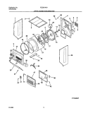 DRY CAB, DRM, HTR Diagram and Parts List for FEZ831AS1  Frigidaire Washer Dryer Combo