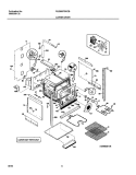 LOWER OVEN Diagram and Parts List for PLEB30T8CCB  Frigidaire Wall Oven