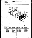 DOOR PARTS Diagram and Parts List for 30-2251-00-01  Tappan Range