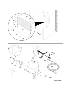 Part Location Diagram of 5304500086 Frigidaire Compressor Kit