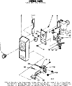 Control Parts Diagram and Parts List for 5649917610  Kenmore Microwave