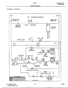Wiring Diagram Diagram and Parts List for 285647A  Frigidaire Range