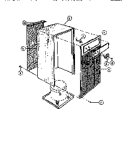 Cabinet Parts Diagram and Parts List for MR50N1  Frigidaire Dehumidifier