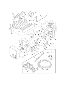 Ice Maker Diagram and Parts List for FFHS2611LB7  Frigidaire Refrigerator