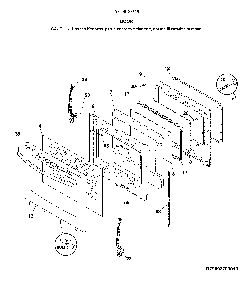 Door Diagram and Parts List for 79096183715  Kenmore Range