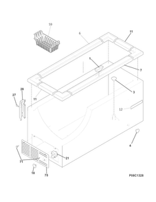 Part Location Diagram of 297146601 Frigidaire NAMEPLATE