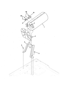 Burner Diagram and Parts List for CFQE4000QW0  Frigidaire Dryer
