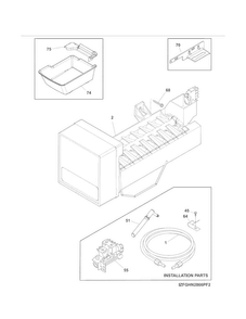 Ice Maker Diagram and Parts List for 25370412411  Kenmore Refrigerator