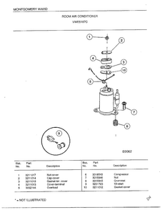 Room Air Conditioner Page 6 Diagram and Parts List for 5187C  Frigidaire Air Conditioner