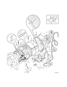 Motor/tub Diagram and Parts List for 41741122410  Kenmore Washer