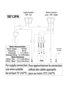 Wiring Diagram Diagram and Parts List for FHWC3025MBA  Frigidaire Range Hood