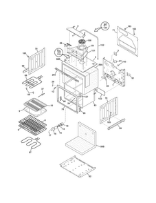 Upper Oven Diagram and Parts List for FFET3025LSB  Frigidaire Wall Oven