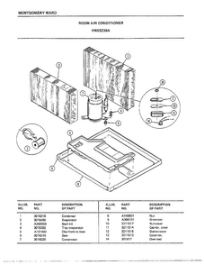 Room Air Conditioner Page 4 Diagram and Parts List for 5238A  Frigidaire Air Conditioner