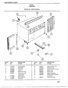Room Air Conditioner Page 7 Diagram and Parts List for 5337B  Frigidaire Air Conditioner