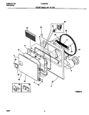 FRONT PANEL / LINT FILTER Diagram and Parts List for FDG8970EW1  Frigidaire Dryer
