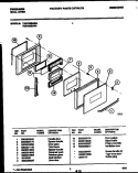 DOOR PARTS Diagram and Parts List for FEB755BAB1  Frigidaire Wall Oven