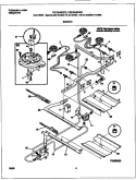 BURNER Diagram and Parts List for FGF354BGDC  Frigidaire Range