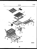 SHELVES AND SUPPORTS Diagram and Parts List for RT19F3DX3A  Gibson Refrigerator