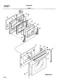 DOOR Diagram and Parts List for GLED388CSA  Frigidaire Range
