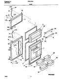 DOOR Diagram and Parts List for FRT18PRGD1  Frigidaire Refrigerator