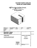 COVER Diagram and Parts List for FAC085M7A1  Frigidaire Air Conditioner