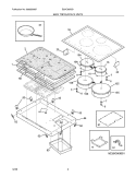 MAIN TOP/SURFACE UNITS Diagram and Parts List for E30IC80ISS1  Electrolux Cooktop
