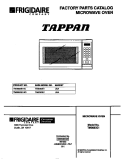 COVER Diagram and Parts List for TMS083E1W0  Tappan Microwave