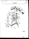 CABINET PARTS Diagram and Parts List for GTL160HK0  Frigidaire Refrigerator
