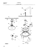 MOTOR & PUMP Diagram and Parts List for PLDB999CC0  Frigidaire Dishwasher