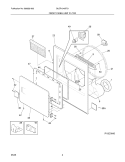 FRONT PANEL/LINT FILTER Diagram and Parts List for GLGR1042FS1  Frigidaire Dryer