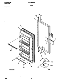 DOOR Diagram and Parts List for CFU21M3HW0  Frigidaire Freezer