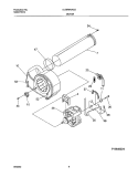 MOTOR, BLOWER Diagram and Parts List for GLGR642AS2  Frigidaire Dryer