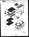 SHELVES AND SUPPORTS Diagram and Parts List for WRT18CVAZ0  Frigidaire Refrigerator